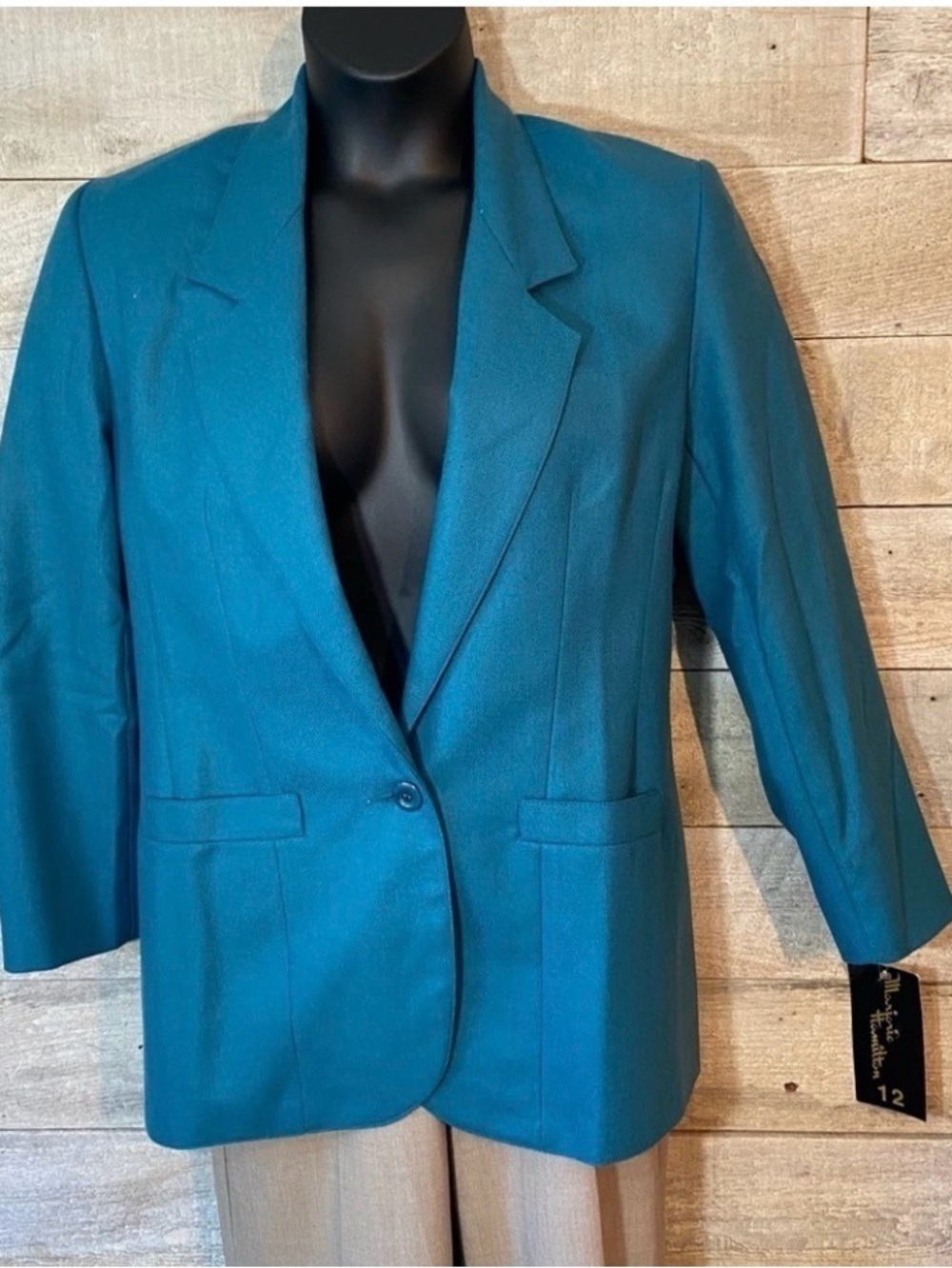🇨🇦‎ Vintage deadstock Marjorie Hamilton  women’s teal blazer in size 12